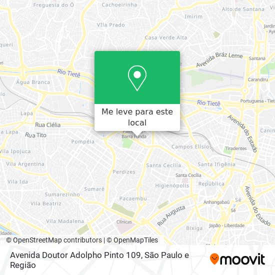 Avenida Doutor Adolpho Pinto 109 mapa