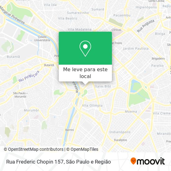 Rua Frederic Chopin 157 mapa