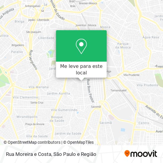 Rua Moreira e Costa mapa
