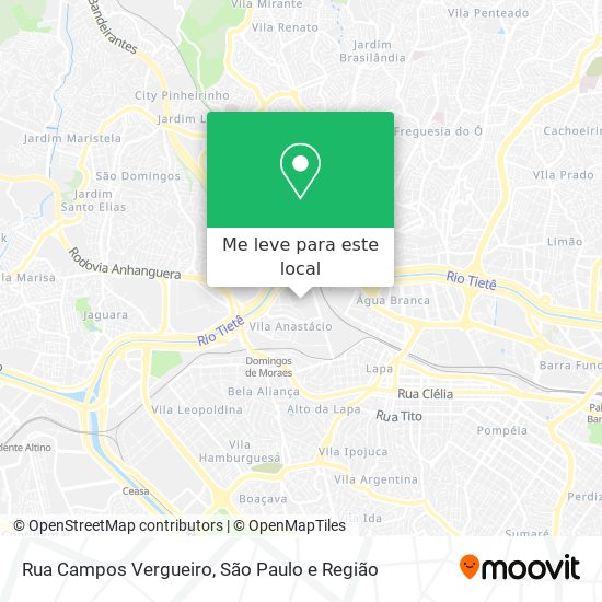 Rua Campos Vergueiro mapa