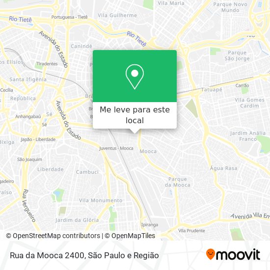 Rua da Mooca 2400 mapa