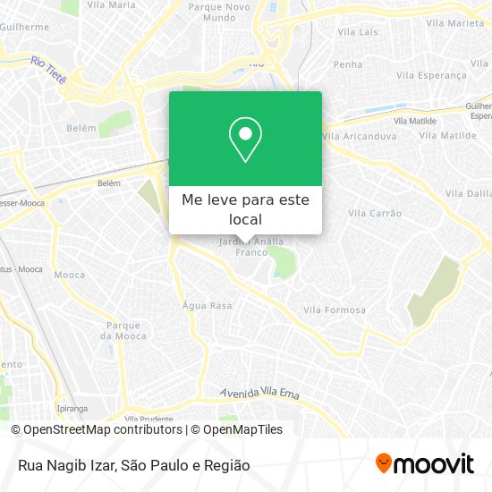 Rua Nagib Izar mapa