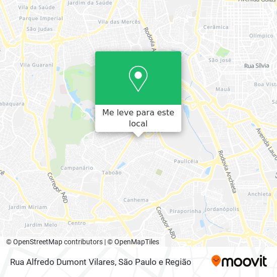 Rua Alfredo Dumont Vilares mapa