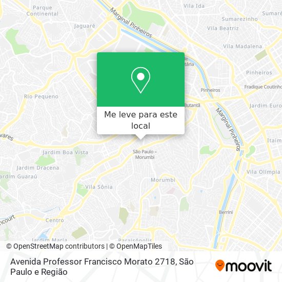 Avenida Professor Francisco Morato 2718 mapa