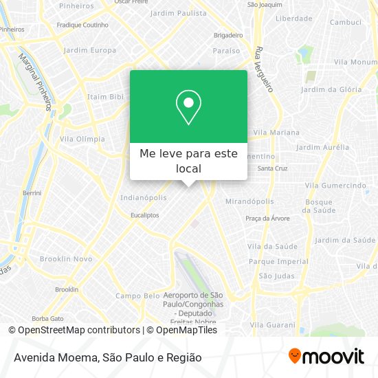 Avenida Moema mapa