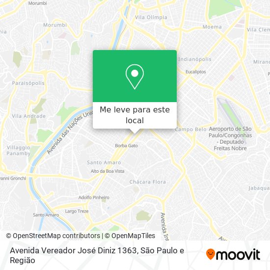 Avenida Vereador José Diniz 1363 mapa
