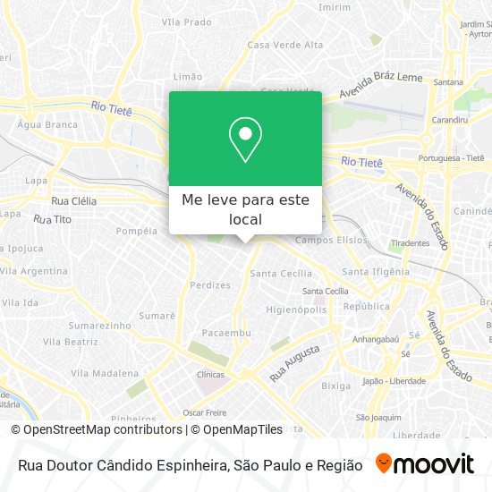 Rua Doutor Cândido Espinheira mapa