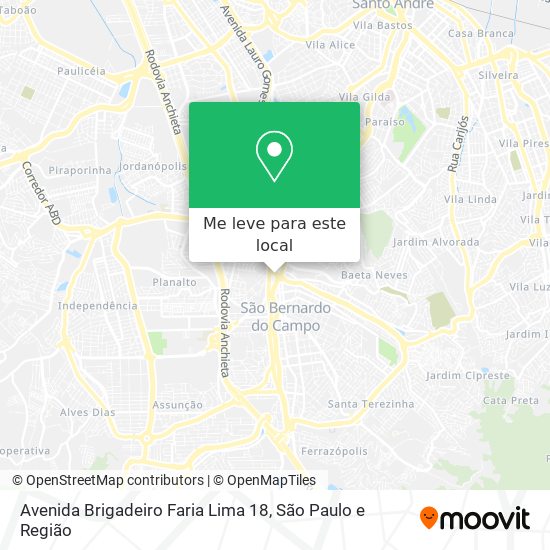 Avenida Brigadeiro Faria Lima 18 mapa
