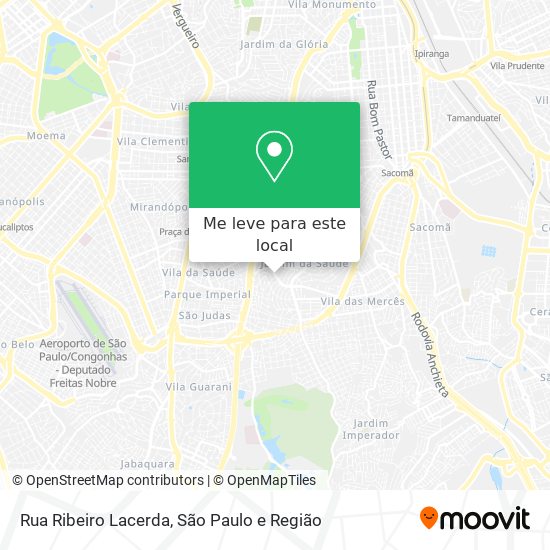 Rua Ribeiro Lacerda mapa