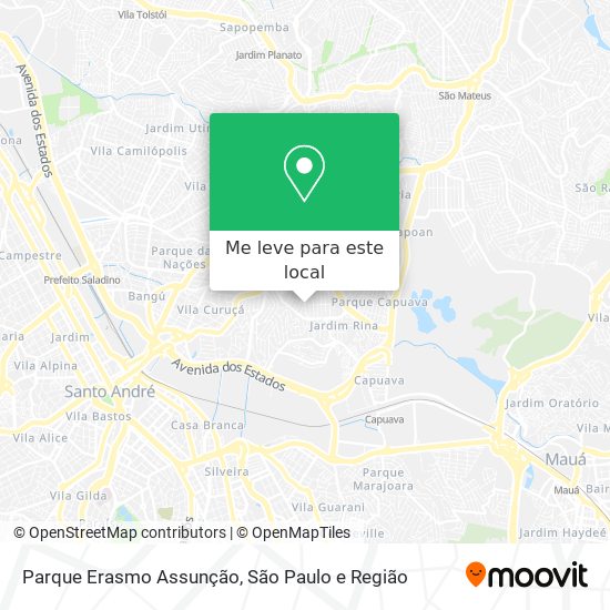 Parque Erasmo Assunção mapa