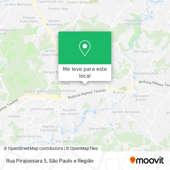 Rua Pirajussara 5 mapa