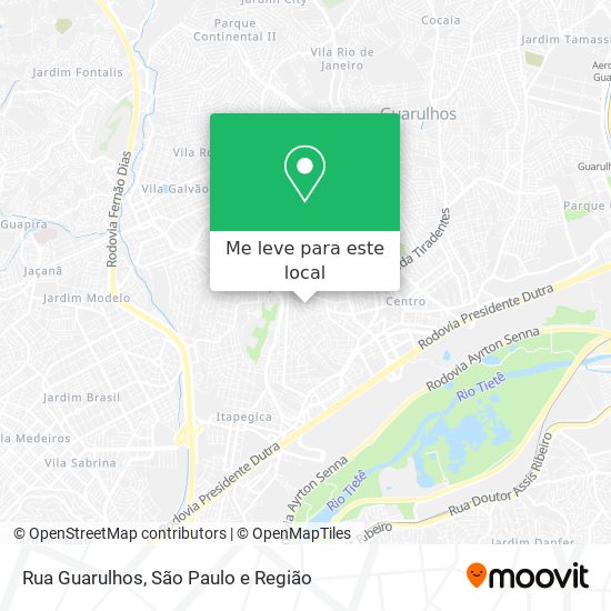 Rua Guarulhos mapa