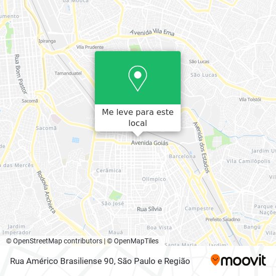 Rua Américo Brasiliense 90 mapa