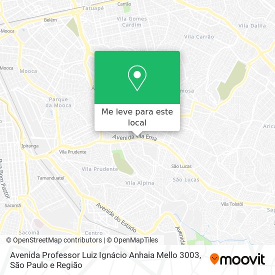 Avenida Professor Luiz Ignácio Anhaia Mello 3003 mapa