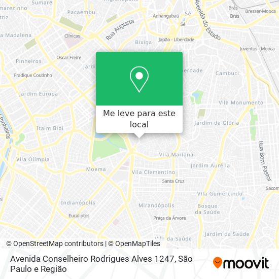 Avenida Conselheiro Rodrigues Alves 1247 mapa