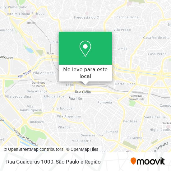 Rua Guaicurus 1000 mapa