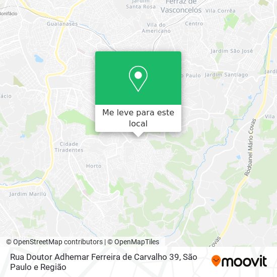 Rua Doutor Adhemar Ferreira de Carvalho 39 mapa