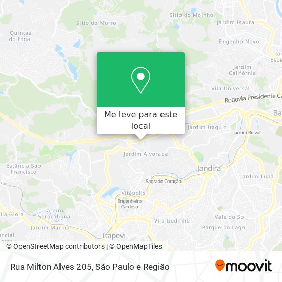 Rua Milton Alves 205 mapa