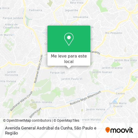 Avenida General Asdrúbal da Cunha mapa