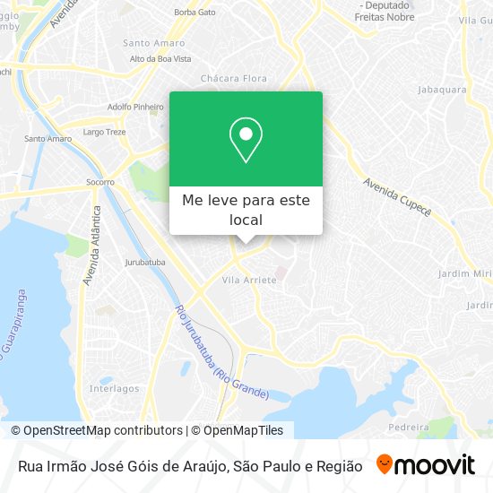 Rua Irmão José Góis de Araújo mapa