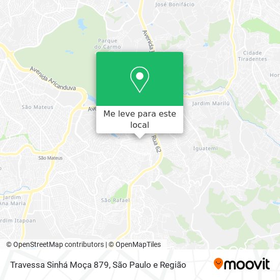 Travessa Sinhá Moça 879 mapa