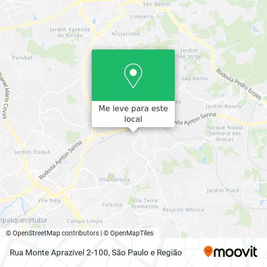 Rua Monte Aprazível 2-100 mapa