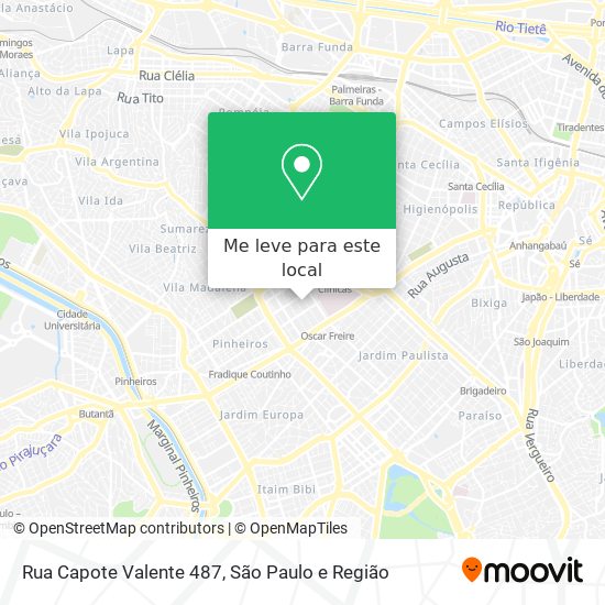 Rua Capote Valente 487 mapa