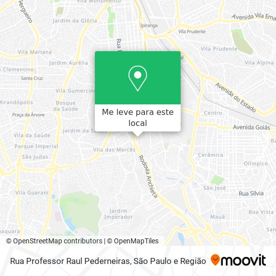 Rua Professor Raul Pederneiras mapa