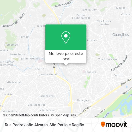 Rua Padre João Álvares mapa