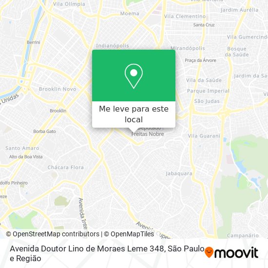 Avenida Doutor Lino de Moraes Leme 348 mapa