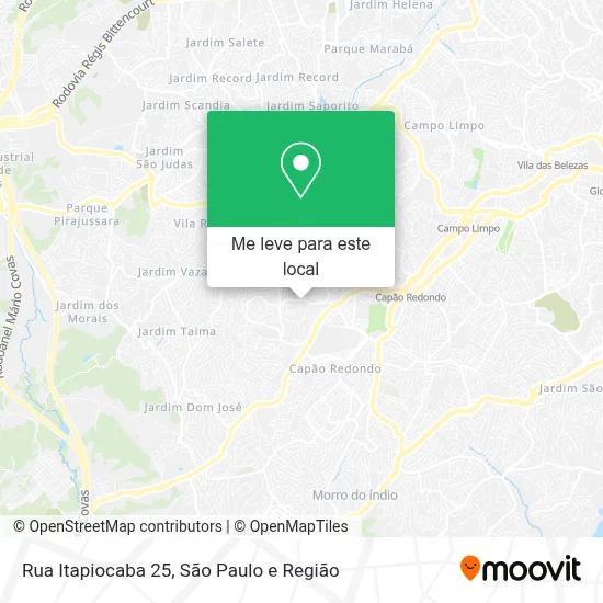 Rua Itapiocaba 25 mapa