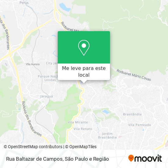Rua Baltazar de Campos mapa