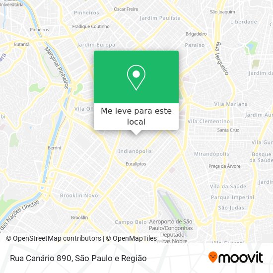 Rua Canário 890 mapa