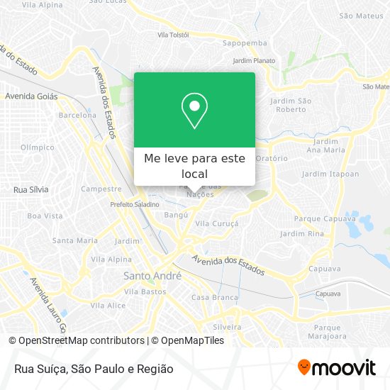 Rua Suíça mapa