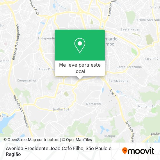 Avenida Presidente João Café Filho mapa
