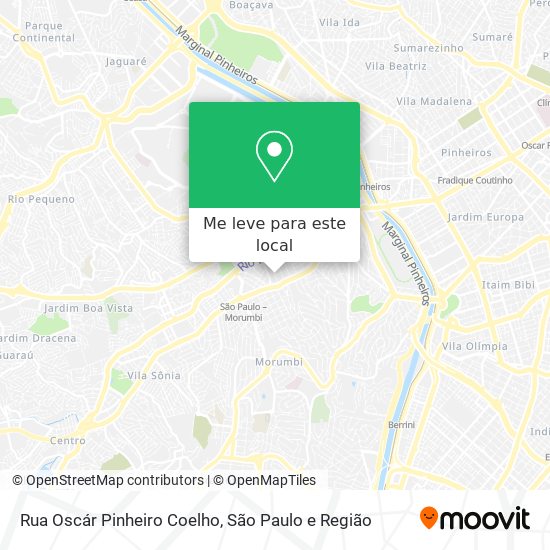 Rua Oscár Pinheiro Coelho mapa