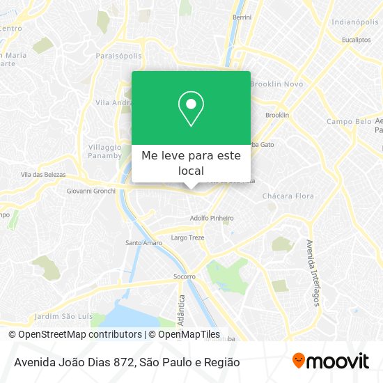 Avenida João Dias 872 mapa