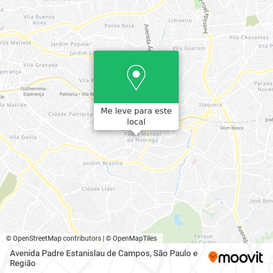 Avenida Padre Estanislau de Campos mapa