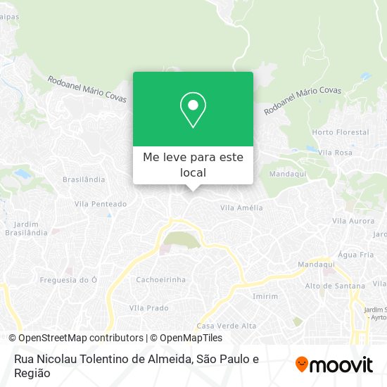 Rua Nicolau Tolentino de Almeida mapa