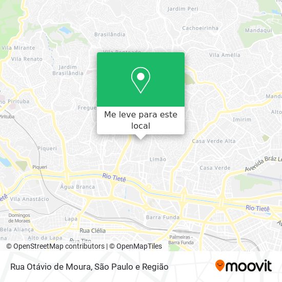 Rua Otávio de Moura mapa