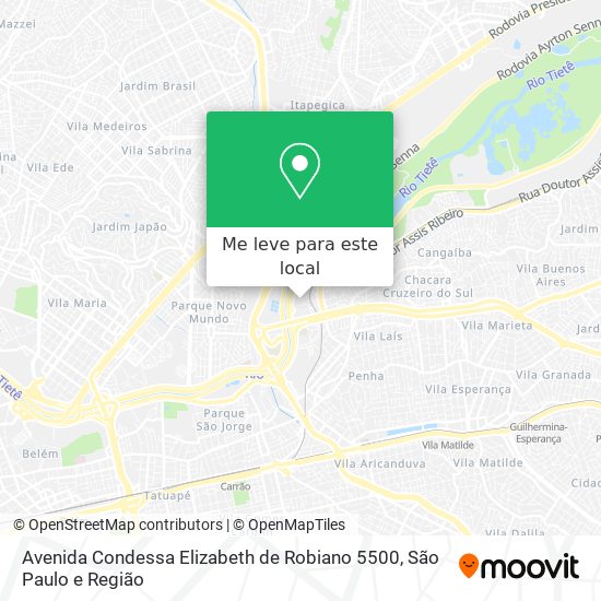 Avenida Condessa Elizabeth de Robiano 5500 mapa