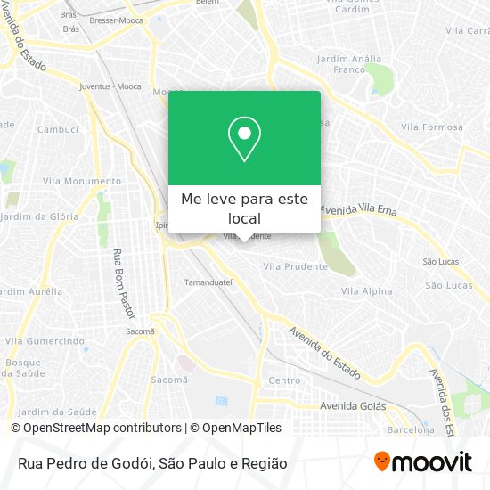 Rua Pedro de Godói mapa