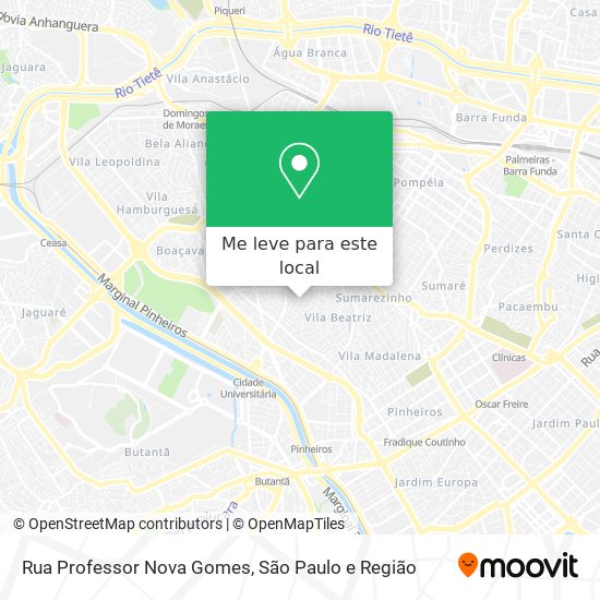 Rua Professor Nova Gomes mapa