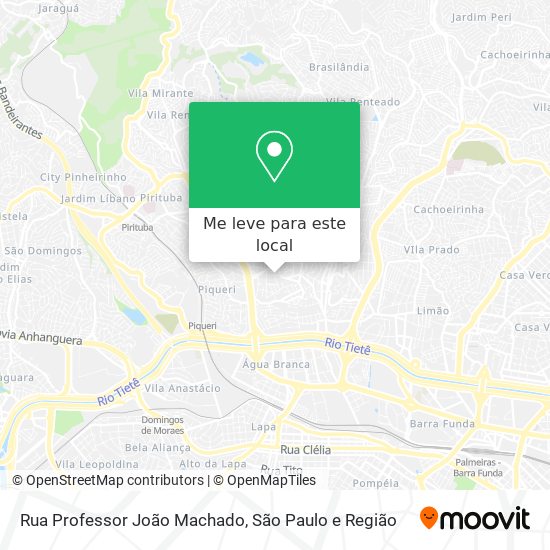 Rua Professor João Machado mapa