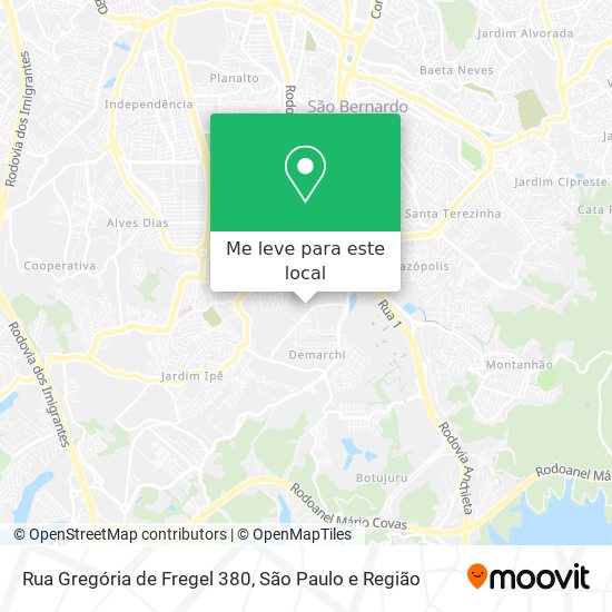 Rua Gregória de Fregel 380 mapa