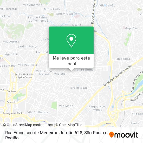 Rua Francisco de Medeiros Jordão 628 mapa