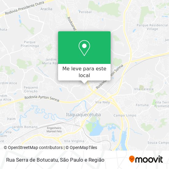 Rua Serra de Botucatu mapa