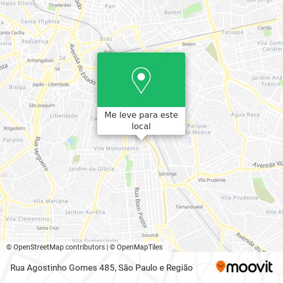 Rua Agostinho Gomes 485 mapa