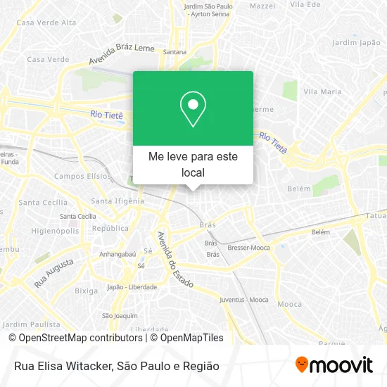 Rua Elisa Witacker mapa
