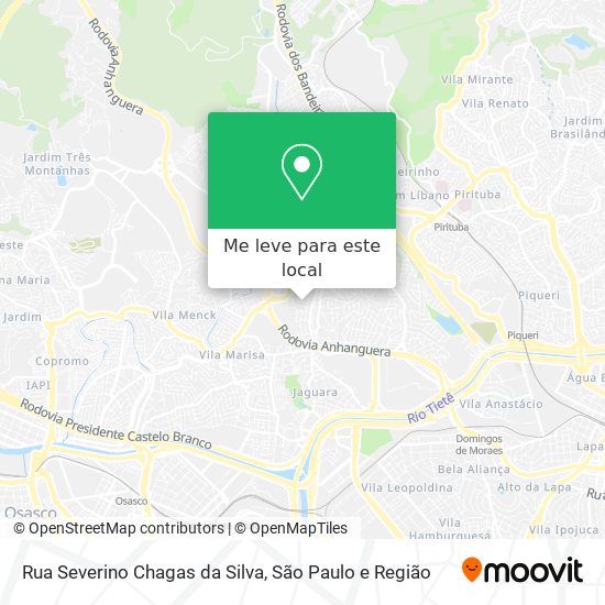 Rua Severino Chagas da Silva mapa
